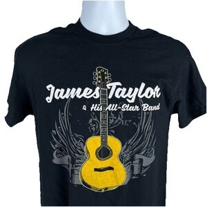 James Taylor 2019 Concert Tour T-Shirt Mens Medium Cities Bonnie Raitt Authentic